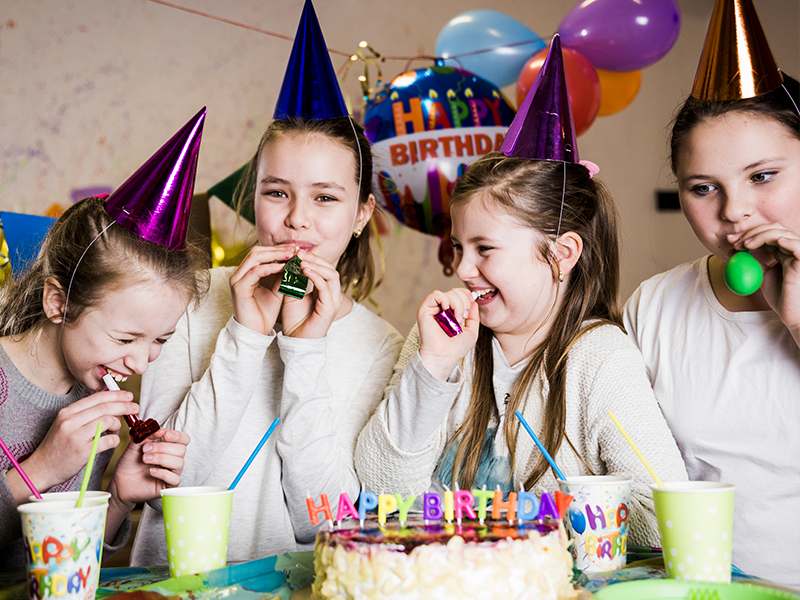 Kids celebrating a birthday at AMP